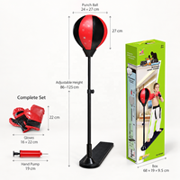 Ensemble de ballon de boxe pour enfants avec support réglable en hauteur, gants et pompe manuelle, ballon de frappe autoportant pour débutants