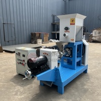 Équipement de fabrication d'aliments pour poissons flottants 2t/h, extrudeuse d'aliments flottants pour poissons et crevettes secs