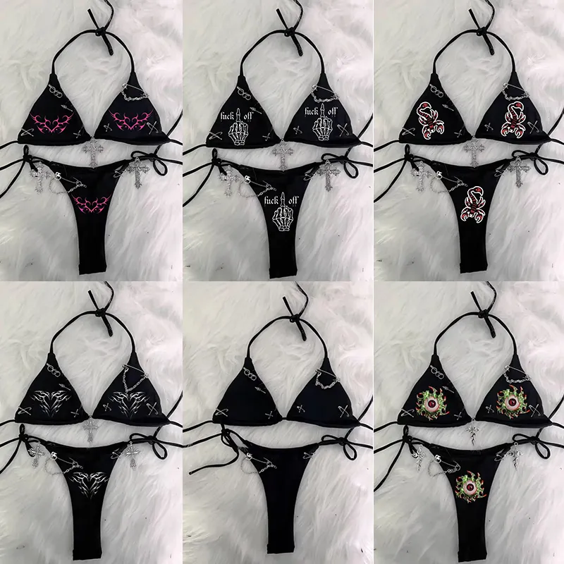 Sexy Strandkleding Zwemkleding 2024 Zwemkleding Tweedelig Designer Badpak Voor Vrouw Bikini Set Custom Logo Badpak