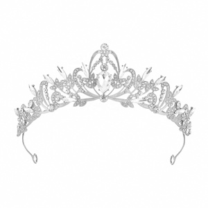 Couronne de fête pour adultes de 18 ans de style européen et américain, défilé de mode, robe de mariée princesse, couronne en cristal de strass, accessoire de tête - Product Image 3