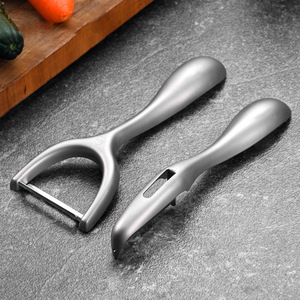 Frosted All Steel Gourd Peeler 2 Piece Set Multi Function <b>Fruit</b> <b>Vegetable</b> Peeler Kitchen <b>Tool</b> - Product Image 1