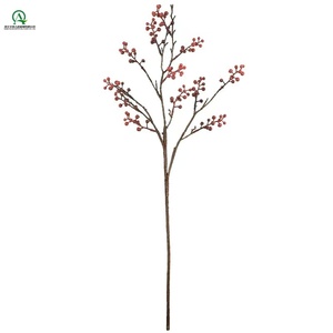 Branche de baies artificielles, mini plante décorative en plastique à longue tige pour la maison, les fêtes, les tables, les vases et la décoration des cafés - Product Image 2