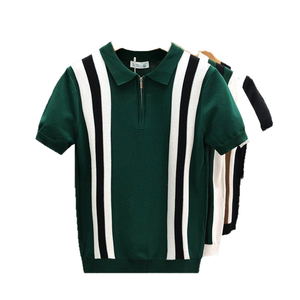 Chemise d'été pour homme, coupe ajustée, décontractée, manches courtes, unie, tissée, séchage rapide, respirante, rafraîchissante, polyester/coton - Product Image 4