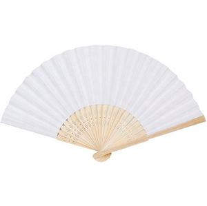 Abanico de fiesta Abanico de mano de hueso de bambú hueco de seda plegable personal para regalo de boda Abanico de mano Hueso personalizado - Product Image 4