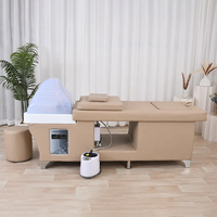 Table de beauté électrique pliable portable de haute qualité pour spa capillaire, design moderne, mobilier de salon en acier inoxydable avec 4 moteurs