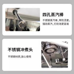 Máquina de Espresso de Doble Cabezal Ostoria Targa, Acero Inoxidable, Semiautomática, Cafetera Comercial - Product Image 4