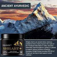Crème de Shilajit, Shilajit de l'Himalaya, Résine de Shilajit Pure, Booster d'Énergie Haute Puissance, Complément Énergétique Naturel à Base de Plantes