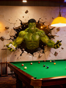 Moderna Estatua <span class=keywords><strong>de</strong></span> <span class=keywords><strong>Hulk</strong></span> Plateada Cromada, Escultura 3D <span class=keywords><strong>de</strong></span> Superhéroe Rompiendo el Pared, Decoración <span class=keywords><strong>de</strong></span> Pared Interior para Bares, KTV y Discotecas <span class=keywords><strong>de</strong></span> Lujo - Product Image 6