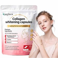 Capsules de collagène en marque privée, capsules d'extrait de levure de glutathion naturel pour la nutrition de la peau et un teint éclatant