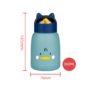 Copo de Vidro Portátil com Padrão de Gato e Pato Md219, Garrafa de Água de Animais de Estimação em Cartoon de 360Ml para Estudantes - Product Image 6