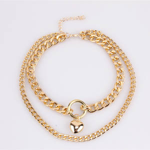 Collier superposé avec pendentif cœur en alliage de zinc doré et argenté, style punk géométrique, pour femme, tendance transfrontalière Europe-Amérique - Product Image 4