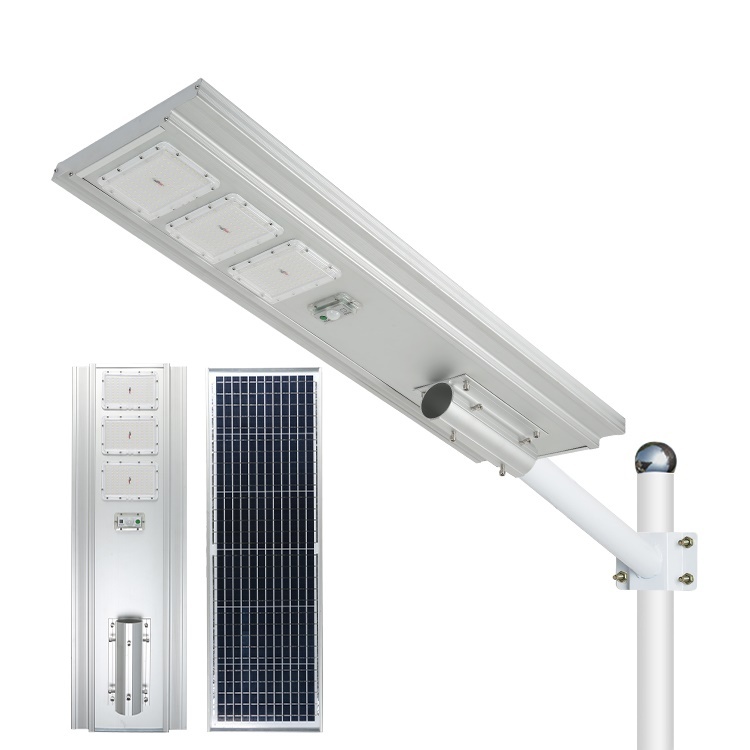 Alta lúmenes impermeable IP65 smd 50w 100w 150w todo en uno integrada led Luz de calle solar