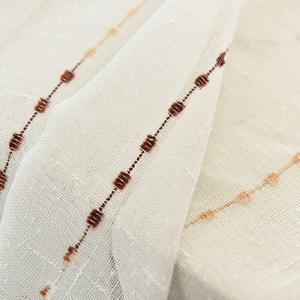 Wholesale Cotton and <strong>Linen</strong> Window <strong>Striped</strong> Yarn Pure Color Sheer <strong>Curtain</strong> - Product Image 3