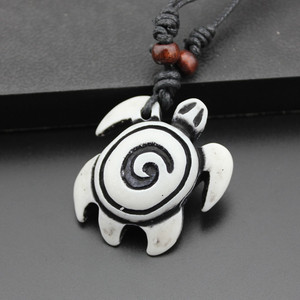 Đa-Phong Cách Cổ Rùa Vòng Cổ Cổ Điển Ox Xương Khắc Hình Học Rùa Mặt Dây Chuyền Áo Len Chuỗi Bán Buôn - Product Image 6