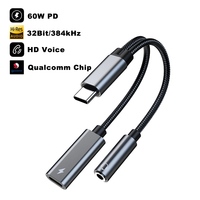 2 in 1 Typ C bis 3,5mm Buchse AUX USB C Kabel Kopfhörer Adapter 3.5 Buchse Audio kabel für iPhone Ipad Pro Samsung Xiaomi PD 60w