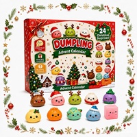 Sac à dumplings en matériau TPR transfrontalier, boîte mystère à compte à rebours, jouet squishy de Noël anti-stress CD232 Fabriqué en Chine