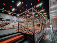 Parc d'aventure personnalisé, équipement de parcours de corde, aire de jeux intérieure avec trampoline, installation d'escalade pour enfants à usage commercial