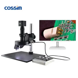 DTE-25 Motor Drive Auto Stereo 14 ~ 120X Digital 3D Mikroskop dengan Kamera 4K & Tampilan Samping untuk Inspeksi PCB