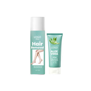 Ensemble Crème et Spray Personnalisé avec Logo 60g 150ml Aloe Vera Hydratant Doux pour l'<span class=keywords><strong>Épilation</strong></span> et le Nettoyage Corporel - Product Image 1