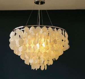 Hfbh 2024 Minimalistisch Interieur Schelp Hotel Slaapkamer Cake Stand Hanglamp Indoor Moderne Gouden Luxe Schelp Kroonluchter - Product Image 2