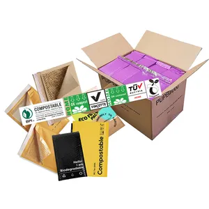 Custom eco friendly sustainable biodegradable post parcel mailing packaging poly shipping envelopes padded bubble mailer bag