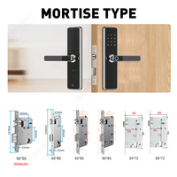Serrure intelligente en acier inoxydable TTLock avec application Tuya, empreinte digitale, carte RFID, serrure numérique intelligente pour entrée de maison, appartement, Airbnb