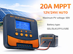 Régulateur de <span class=keywords><strong>Charge</strong></span> Solaire Photovoltaïque MPPT avec Écran LCD <span class=keywords><strong>10A</strong></span>/20A 12V/24V - Product Image 1
