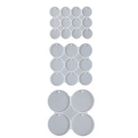 Moule en silicone pour pendentifs et breloques porte-clés en résine époxy cristal, 4-9-12 pièces, avec trous – Emballage OPP Chine, produit transfrontalier très vendu