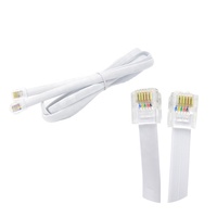 Câble téléphonique RJ12 personnalisé, cordon téléphonique RJ12 6P6C mâle-mâle droit, câble de ligne téléphonique câblé 6P/6C droit