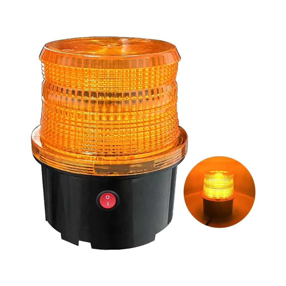 12V 80V led mining amber beacon waterproof IP65 back up alarm beep buzzer sound magnetic flashing warning light