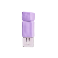 Tubes de brillant à lèvres vides en plastique ABS de 2,5 ml, personnalisés, mignons, de couleur violette, à surface irrégulière, pour gloss et rouge à lèvres liquide