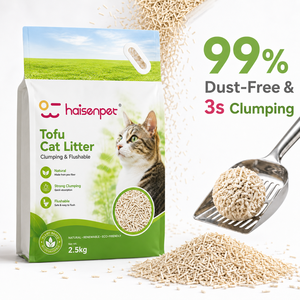 Échantillons Gratuits Litière pour Chat au Tofu 6L Légère, Biodégradable, à Base de Plantes, Sans Poussière, Vente en Gros, Faible MOQ, Fabricant OEM - Product Image 1