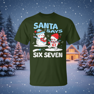 Camiseta navideña con meme de Navidad de Santa Says Six Seven - Product Image 3