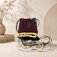 Sac bandoulière de luxe en cuir véritable pour femme, nouveau sac à main polyvalent de créateur, style rétro tissé à la main, portable à sangle unique