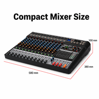 Mezclador de Audio V12-USB de 12 Canales, Consola de Sonido con 24 Efectos DSP, Ecualizador Gráfico de 7 Bandas, USB, Bluetooth para Estudio, Escenario y Transmisión en Vivo