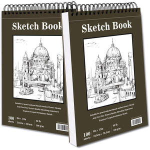 Wholesale Promotional Use School Classic <strong>Fashion</strong> Painting Custom A4 100 Sheets Spiral Bound Pencil Paper <strong>Sketchbook</strong> <strong>for</strong> Drawing - Product Image 2