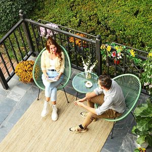 Vente en gros d'usine de meubles de jardin d'extérieur en rotin et osier PE Ensemble <span class=keywords><strong>table</strong></span> et chaises de <span class=keywords><strong>balcon</strong></span> à montage facile <span class=keywords><strong>pour</strong></span> salon ou hôtel - Product Image 5