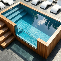 Piscine conteneur maritime en PRV de 20 pieds, résistante à la corrosion et portable, pour village de glamping côtier