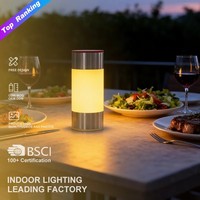 Lampe de table LED sans fil portable rechargeable RGB pour ambiance de dîner, signal lumineux de service pour restaurant et bar, lampe de table à bascule de luxe