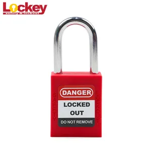 New Design Safety ABS Padlock Loto Locks Locker Body Size 45X38X19MM Nylon Padlock With Key Differ