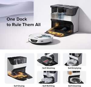 Robot Aspirateur Laveur <span class=keywords><strong>Roborock</strong></span> <span class=keywords><strong>S7</strong></span> <span class=keywords><strong>Max</strong></span> Ultra, Forte Aspiration 5500Pa, Version UE, Évitement d'Obstacles Reactive Tech, Séchage et Lavage Automatiques de la Serpillière - Product Image 3