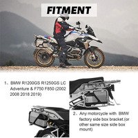 Boîte Latérale de Transport Arrière pour Pièces de Moto, Coffre de Voyage, Sacoches Cavalières pour BMW R1200GS R1250GS ADV 2004-2019
