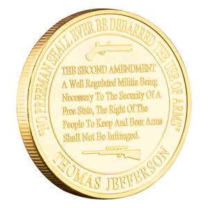 संयुक्त राज्य अमेरिका का दूसरा संशोधन स्मारिका संग्रह सिक्का सोने की प्लेटेड धातु का अधिकार - Product Image 6
