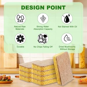 Éponge de cuisine biodégradable naturelle en cellulose et noix de coco, compostable et écologique, vente en gros - Product Image 3