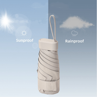 YS-5007 Parapluie manuel classique mini pliable, fabrication en usine, protection contre le soleil et la pluie, couleurs dégradées, parapluie de poche à 5 plis, anti-UV