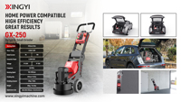 GX250 Portable 10 pouces 220V 110V 5A Monophasé Ponceuse à béton pour bords et coins