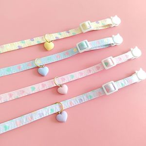 Cat Collar Heart Pattern Adjustable For Small Pets Cute Pendant Neck Decoration All Seasons Pet Accessory - Product Image 2
