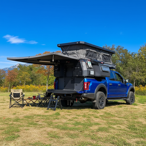 <span class=keywords><strong>Mejores</strong></span> Campers Ligeros Modernos para Camionetas de Caja Corta, Tipo Overland, con Techo Desplegable y Ruedas Deslizantes, en Venta - Product Image 2