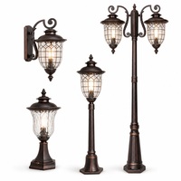 Lampes d'extérieur étanches à ampoules incandescentes, luminaire de cour, pilier de porte en aluminium, applique murale de villa, lumière d'hôtel en forme de citrouille