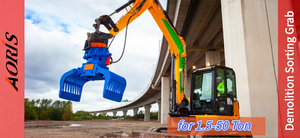 כף מיון הריסה AORIS DGR-200 MS03 עם מנוע ומנוע חשמלי קל משקל עבור מחפר 5 טון עם אישור CE - Product Image 5